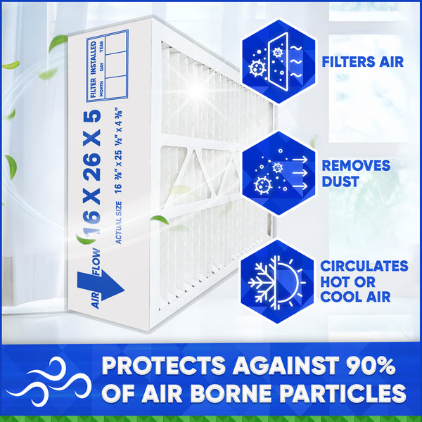 帰化/Naturalize Lennox X8789 Furnace Filter 16x26x5 Aftermarket Size Replacement