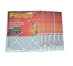 3M Filtrete 20x20x1 Furnace Filter MPR 1000. Case of 6.