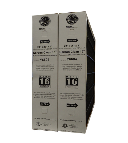 Lennox Y6604 Furnace Filter 20x26x5 Healthy Climate MERV 16