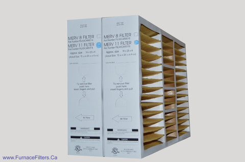 Carrier 16x25x4 5/16 FILCCCAR0116 Genuine Original Furnace Filter MERV 11 Rated Actual/Exact Size 15 3/4" x 24 3/4" x 4 5/16". Case of 2