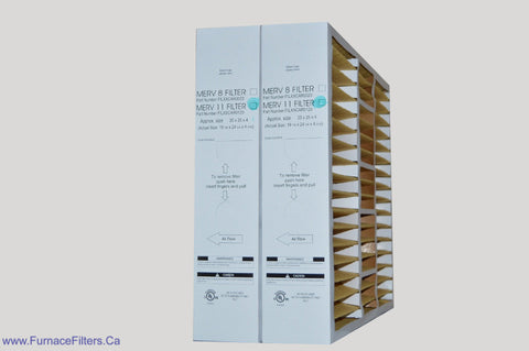 Carrier 20 x 25 x 4 5/16" FILXXCAR0120 Genuine Original Furnace Filter MERV 11 Rated Actual/Exact Size 19 3/4" x 24 3/4" x 4 5/16". Case of 2