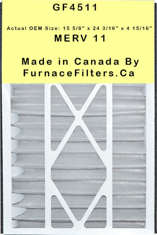 Trion/Air Bear 16x25x5 GF #4511/Mac 1400 Aftermarket MERV 11. Case of 3