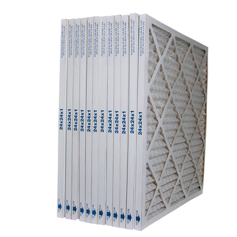 24x24x1 Furnace Filter MERV 11 Pleated Filters. Case of 12