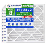 16x24x2 Furnace Filter MERV 8 Pleated Filters. Case of 12 MADE IN CANADA by FurnaceFilters.Ca