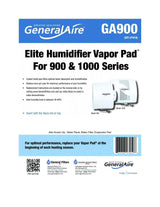 GA19 Humidifier Pad for Generalaire Elite Humidifier 900 & 1000. Package of 2.