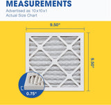 Aerostar 10x10x1 Furnace Filter MERV 10 Pleated Filters. Case of 12