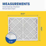 Aerostar 20x25x4 Furnace Filter MERV 11 Pleated Filters. Actual/Exact Size : 19 1/2" x 24 1/2" x 3 3/4"  Case of 4.