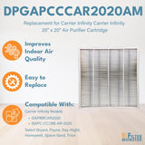 GAPCCCAR2020 Carrier / Bryant Generic Exact Size and MERV 15 Rated Infinity Air Purifier Cartridge Replacement - Package of 1