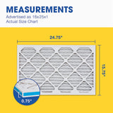 Aerostar 16x25x1 MERV 11 Pleated Furnace Air Filters. Case of 12