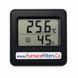 Digital Hygrometer with Temperature and Humidity - Easy Wall Mount