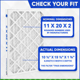 11x20x2 Furnace Filter MERV 8 Pleated Filters. Case of 12