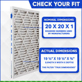 20x20x1 Furnace Filter MERV 8 Pleated Filters. Case of 12
