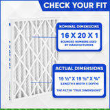 16x20x1 Furnace Filter MERV 11 Pleated Filters. Case of 12