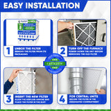 20x20x4 Furnace Filter 20 x 20 x 3.68" MERV 8 Rated Pleated Filters. Case of 4