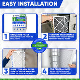 20x25x4 Furnace Filter MERV 8 Pleated Filters. Case of 4