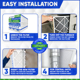 Honeywell 16x25x4 Furnace Filter Model # FC100A1029 MERV 13. Actual size 15 15/16" x 24 7/8" x 4 3/8." Case of 3 Generic.