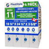 20x25x4 Furnace Filter MERV 11 Pleated Filters. Case of 4
