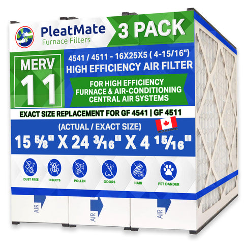 Lennox X0585 MERV 11 20x20x5 Healthy Climate for HCF14-11. Actual Size 20" x 19 3/4" x 4 3/8". Case of 3 Made in Canada by FurnaceFilters.Ca