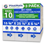 M1-1056 MERV 10 Replacement Filter. Actual Size 15 3/8" x 25 1/2" x 5 1/4." Case of 3 by Furnace Filters.Ca