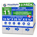 MERV 11 M1-1056 Actual Size 15 3/8" x 25 1/2" x 5 1/4." Fits Amana Trane Air Cleaners. Case of 3 by Furnace Filters.Ca