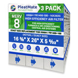 Lennox X0584 16x26x5 MERV 8. Actual Size 16 3/8" x 26" x 5 5/32" Generic Replacement Filters. Case of 3