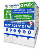 Lennox X6673 20 x 25 x 5 Replacement MERV 11. Actual Size 19 3/4" x 24 3/4" x 4 3/8." Made in Canada by Furnace Filters.Ca Pkg. of 3