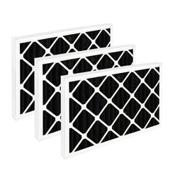AeroStar 16x25x1 Odor Eliminator Furnace Air Filters with Activated Carbon - Set of 3