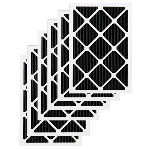 AeroStar 14x25x1 Odor Eliminator Furnace Air Filters with Activated Carbon - Set of 6