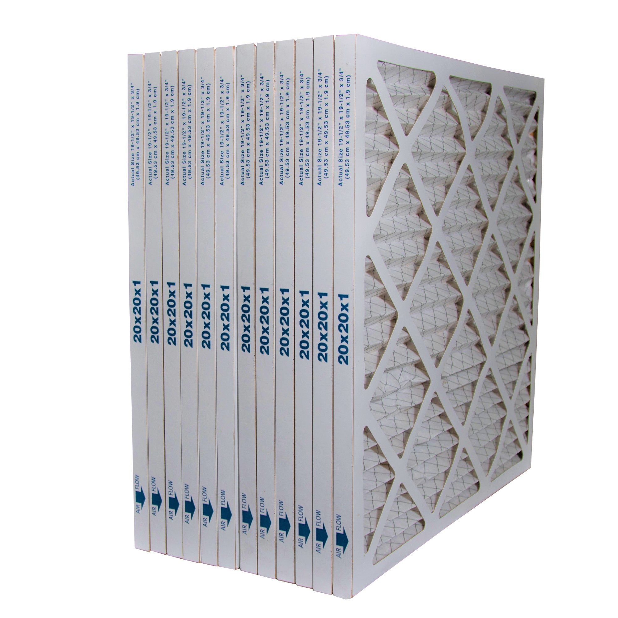 20x20x1 Furnace Filter MERV 11 Pleated Filters. Case of 12