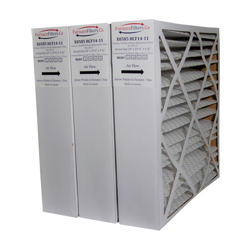 Lennox X0585 Furnace Filter 20x20x5 Replacement MERV 8 for HCF14-11 Actual Size 20" x 19 3/4" x 4 3/8" Case of 3.