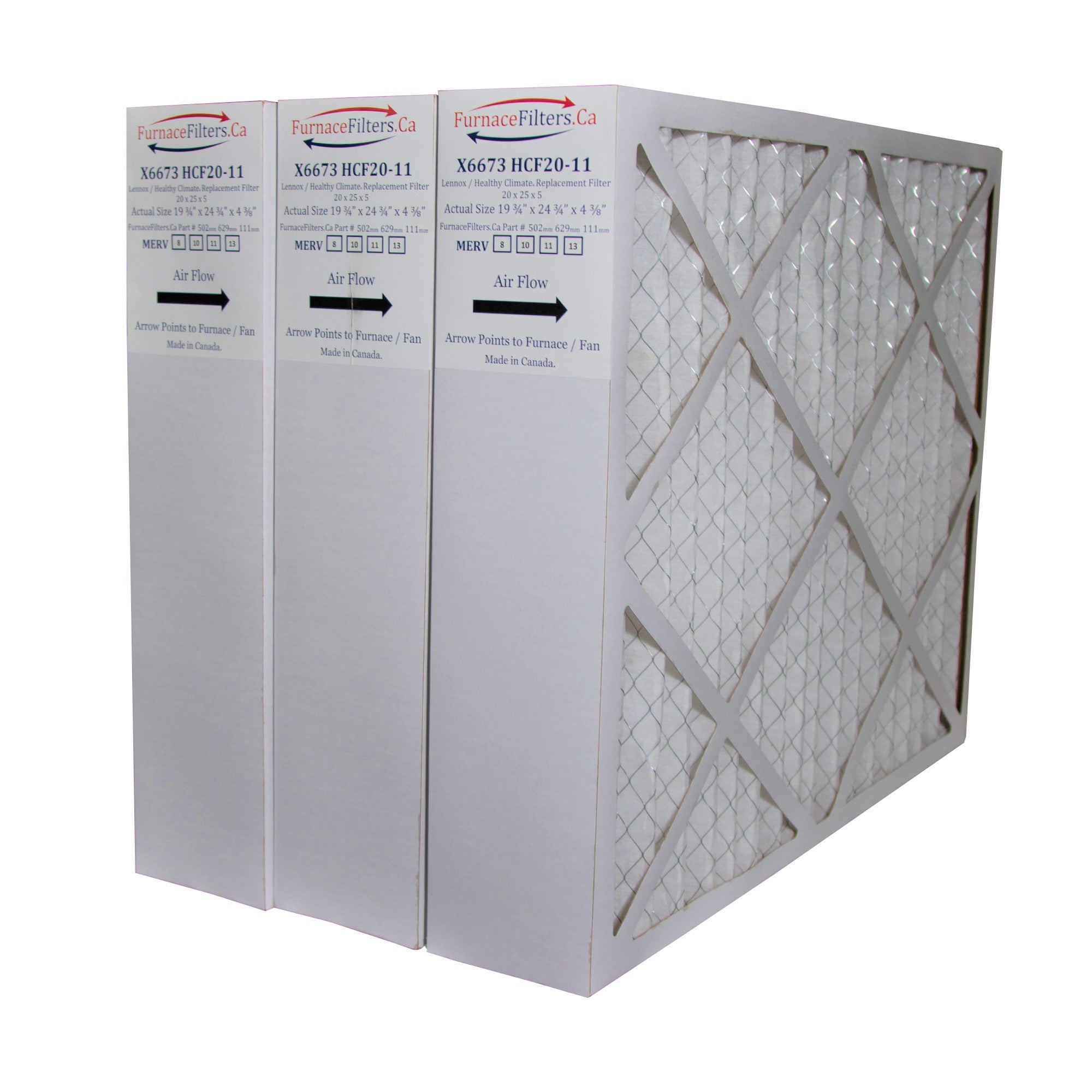 Lennox X6673 MERV 13 20x25x5 Replacement Filter. Actual Size 19 3/4" x