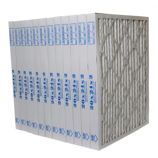 20x24x2 Furnace Filter MERV 8 Pleated Filters. Case of 12.