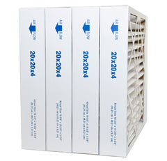 20x20x4 Furnace Filter 20 x 20 x 3.68" MERV 8 Rated Pleated Filters. Case of 4