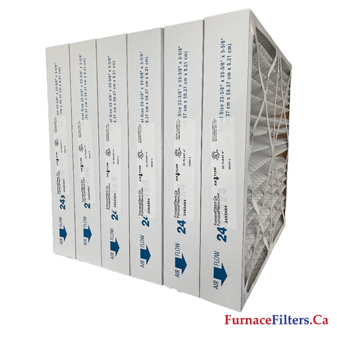 24x24x4 Furnace Filter MERV 8 Pleated Filters. Case of 6