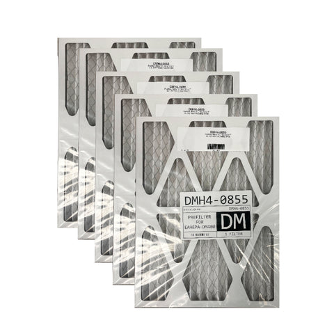 DMH4-0855 / AMP-DMH4-0855 Pre Filter for Model DM400 Hepa Air Cleaner. Package of 5