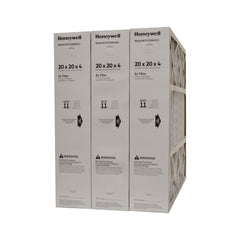Honeywell 20x20x4 Furnace Filter Model # FC100A1011 MERV 11. Actual Size 19 15/16" x 19 3/4" x 4 3/8." Case of 3