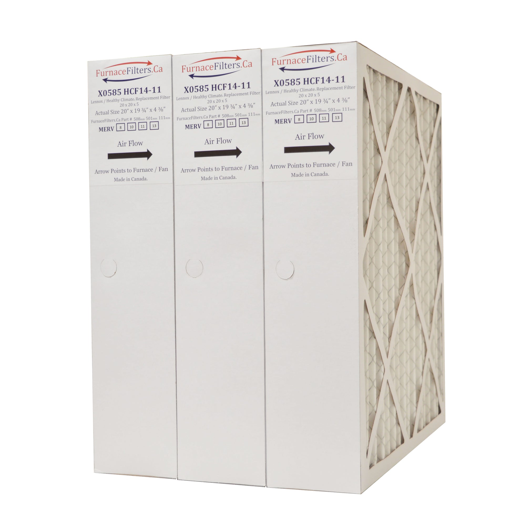 Clean Comfort 20x20 MERV 10 Replacement Part AMP11202045. Actual Size Written on Filter 20