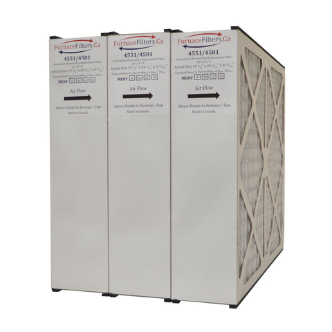 Generalaire 4501 Furnace Filter MERV 10 GF 4551 Mac 2000 Replacement 20x25x5. Case of 3 Made in Canada by Furnace Filters.Ca
