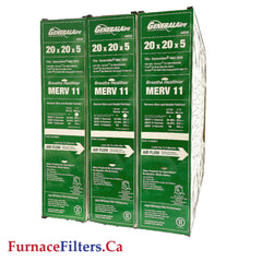Generalaire 4556 / 4531 Furnace Filter 20x20x5 MERV 10 Upgraded to MERV 11 GFI 4556 for MAC Twenty. Package of 3