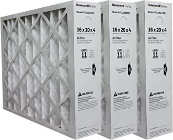 Honeywell 16x20x4 Furnace Filter Part # FC100A1003 MERV 11. Package of 3