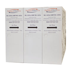 M1-1056 MERV 13 Actual Size 15 3/8" x 25 1/2" x 5 1/4." Case of 3, Made by Furnace Filters.Ca