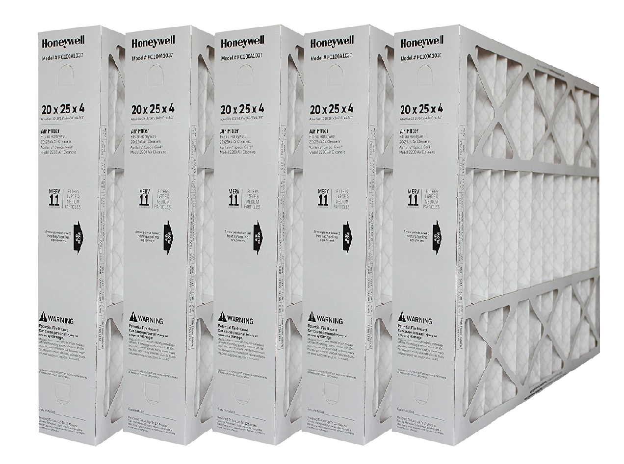 Honeywell 20x25x4 Furnace Filter Model FC100A1037 MERV 11 Actual honeywell-20x25x4-furnace-filter-model-fc100a1037-merv-11-actual