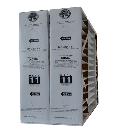 Lennox X0587 Furnace Filter 20x26x5 Healthy Climate MERV 11 for BMAC-20CE. Package of 2.