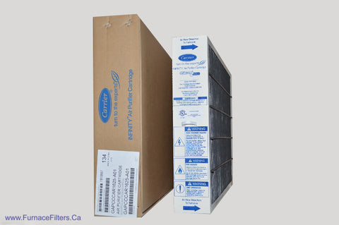 Carrier GAPCCCAR1625 Furnace Filter Genuine 16x25 Air Purifier Cartridge. Case of 1